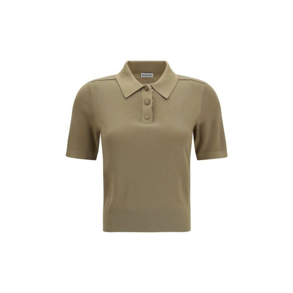 Burberry Bicolor Wool Oves Aries Polo Women's Shirt